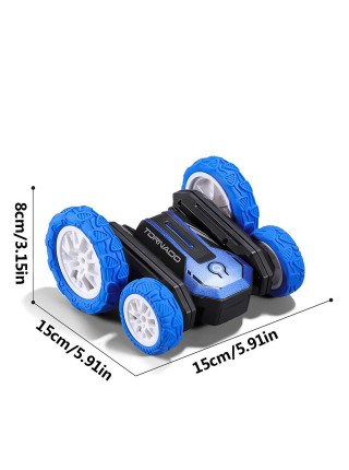 Іграшка на радіокеруванні SUNROZ Tornado Mega Spin Stunt Roll автомобіль-перевертень Чорно-Синій (SUN8754)
