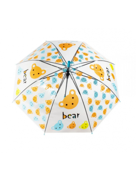 Дитяча парасолька-тростина SUNROZ Animals Kids Umbrella напівавтомат "Мішка" 75 см 8 спиць (SUN8781)