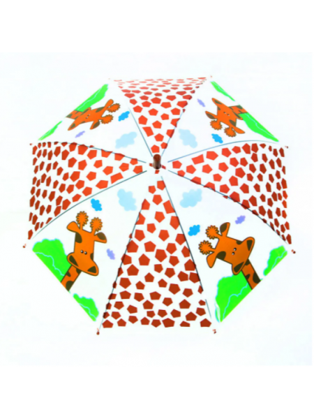 Дитяча парасолька-тростина SUNROZ Animals Kids Umbrella напівавтомат "Жираф0" 75 см 8 спиць (SUN8782)