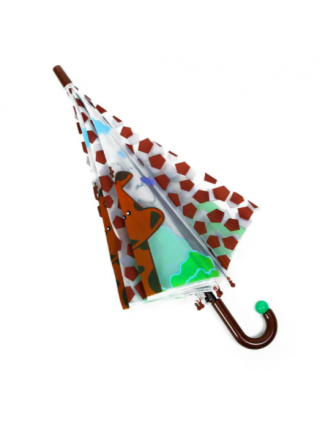 Дитяча парасолька-тростина SUNROZ Animals Kids Umbrella напівавтомат "Жираф0" 75 см 8 спиць (SUN8782)