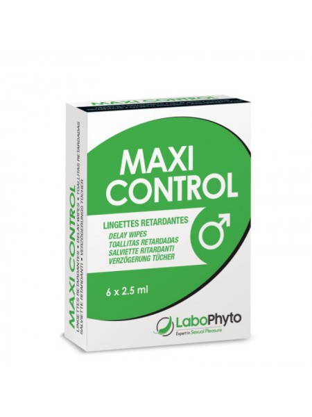 Пролонгатор сексу для чоловіків Labophyto MaxiControl Delaying Wipes, 6 шт.