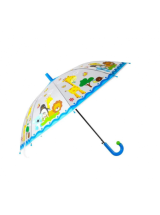 Дитяча парасолька-тростина SUNROZ Cartoon Umbrella напівавтомат "Тварини" 81 см 8 спиць (SUN8793)