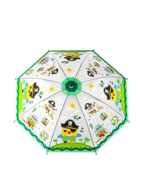Дитяча парасолька-тростина SUNROZ Cartoon Umbrella напівавтомат "Пірат" 81 см 8 спиць (SUN8794)