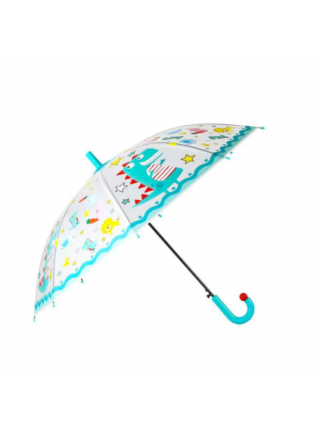 Дитяча парасолька-тростина SUNROZ Cartoon Umbrella напівавтомат "Динозаврик" 81 см 8 спиць (SUN8798)
