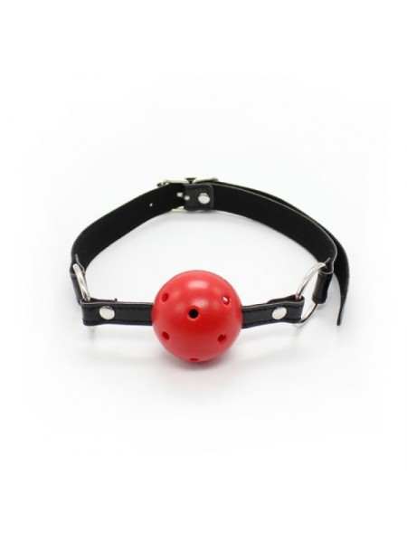 Червоний повітропроникний кляп для рота Bdsm4u Breathable Ball Gag