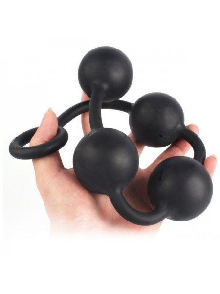 Гігантські анальні кульки Bdsm4u Silicone Anal Pull Ball Plug Small