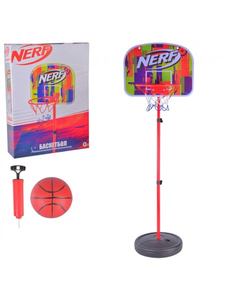 Дитячий ігровий Баскетбольний набір Nerf NF706 стійка з м'ячем і насосом