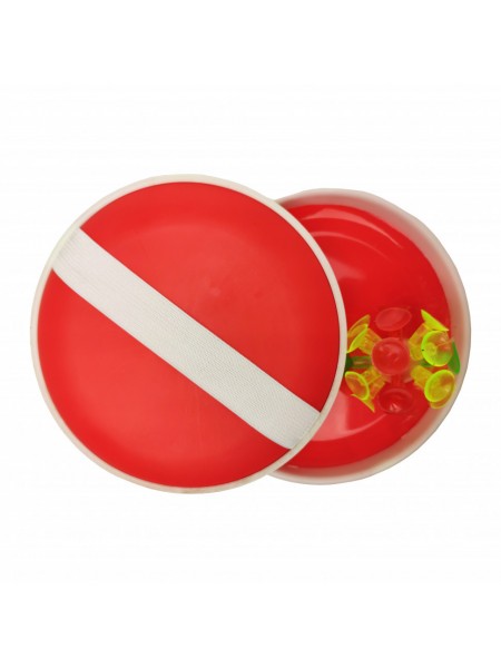 Дитяча гра "Малюшка" Metr+ M 2872 м'яч на присосках 15 см Червоний