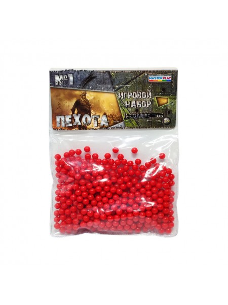 Пластикові кульки кульки для дитячої зброї Colorplast 1-153 6 мм 500 шт Червоний
