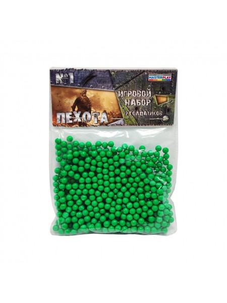 Пластикові кульки для дитячої зброї Colorplast 1-153 6 мм 500 шт Зелений