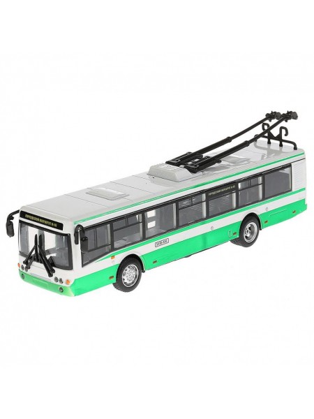 Дитячий інерційний тролейбус "Автопарк" PlaySmart 6407 масштаб 1:72 Зелений
