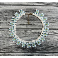 Кольє-силянка із чеського бісеру HatynkaUA Necklace намисто ручної роботи до вишиванки (SUN999_39)