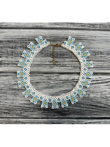 Кольє-силянка із чеського бісеру HatynkaUA Necklace намисто ручної роботи до вишиванки (SUN999_39)