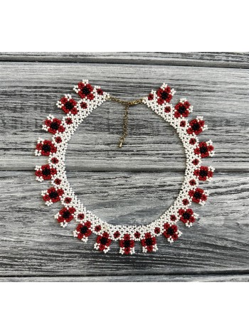 Кольє-силянка із чеського бісеру HatynkaUA Necklace намисто ручної роботи до вишиванки (SUN999_40)