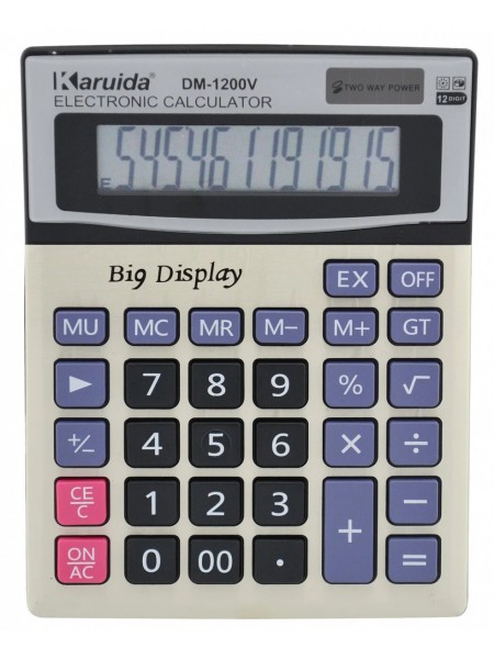 Калькулятор настільний бухгалтерський Karuida DM-1200V