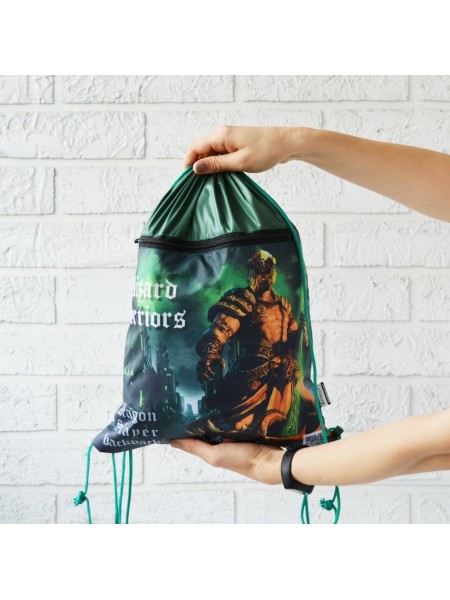 Рюкзак-сумка для одягу та взуття 4Profi "Wizard Warriors" 43х33 Зелений 46259