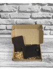 Подарунковий набір DNK Leather No6 затискач + обкладинка на права ID паспорт Коричневий 18х10х3,5 см