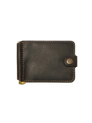 Подарунковий набір DNK Leather No6 затискач + обкладинка на права ID паспорт Коричневий 18х10х3,5 см