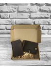 Подарунковий набір DNK Leather No6 затискач + обкладинка на права ID паспорт Хакі 18х10х3,5 см