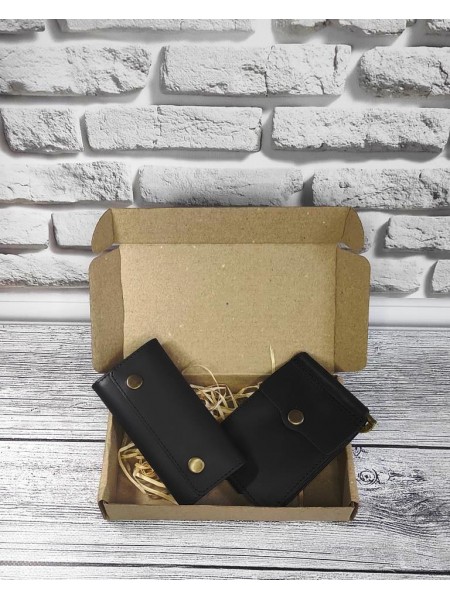 Подарунковий набір DNK Leather No8 18,0*10,0*3,5 см Чорний