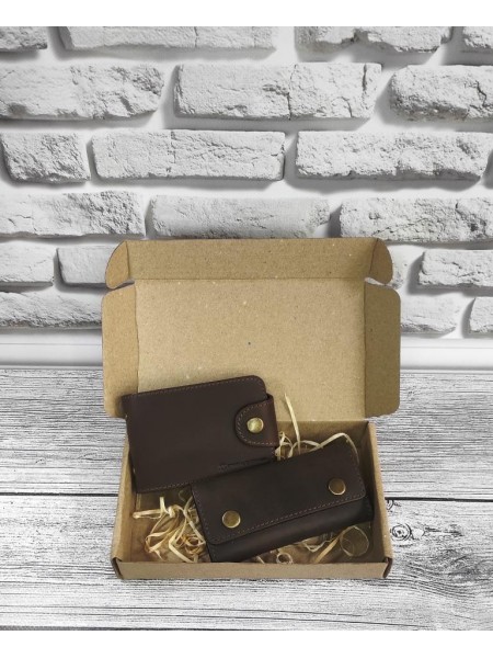 Подарунковий набір DNK Leather No12 18,0*10,0*3,5 см Коричневий