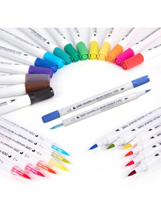 Набір акварельних маркерів STA, 14 кольорів/28 відтінків