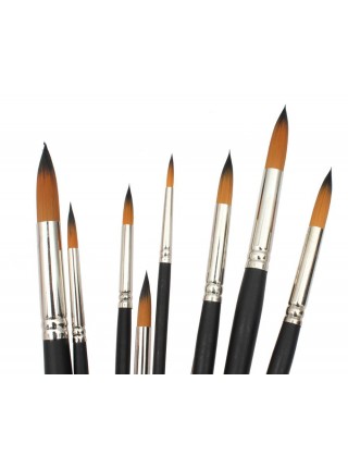 Пензлі для малювання Worison з довгою ручкою (круглі) набір 9 штук (WN-9R)