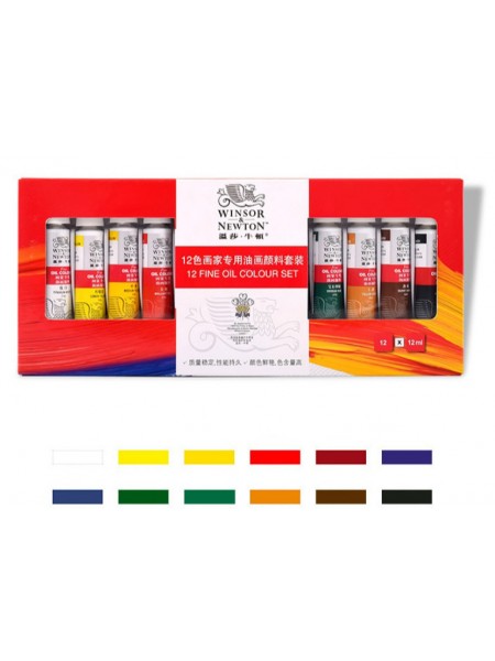 Професійний набір олійної фарби Winsor & Newton 12 кольорів (WN-O934/12)