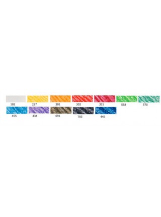Пастель художня професійна суха, 12 кольорів, Maries MASTER