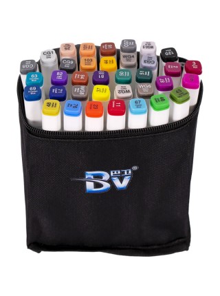 Набір скетч-маркерів Bavi BV800-36 36 кольору спиртові двосторонні маркери 15 см