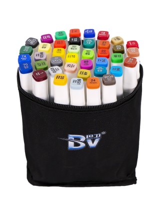 Набір скетч-маркерів Bavi BV800-40 40 кольору спиртові двосторонні маркери 15 см
