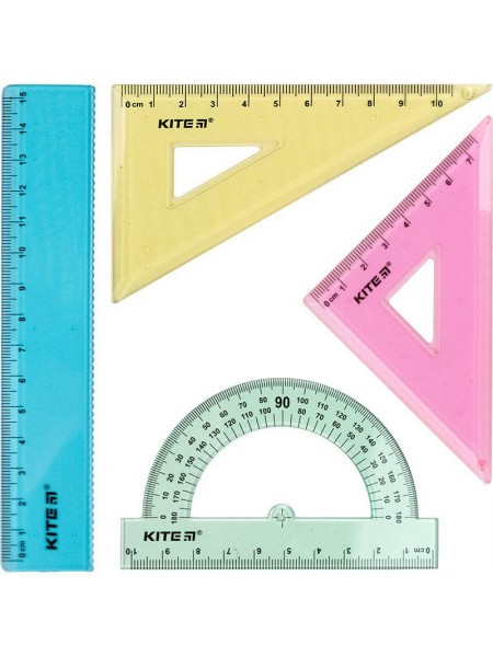 Набір лінійок Kite Ruler Set різнобарвний (K17-281)