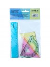 Набір лінійок Kite Ruler Set різнобарвний (K17-281)