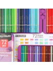 Набір акварельних олівців KALOUR 72 кольори в металевому пеналі