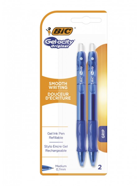 Набір гелевих ручок BIC gelocity original 2 шт Синій (3086123537422)