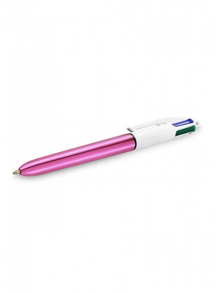 Кулькова ручка BIC 4 Colours Shine Pink 1 мм (3086123310391)