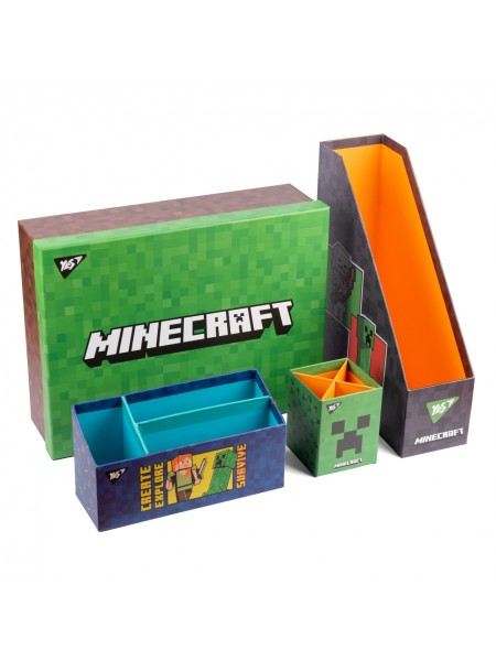 Настільний органайзер у наборі YES Minecraft' картонний 4 предмети (450108)