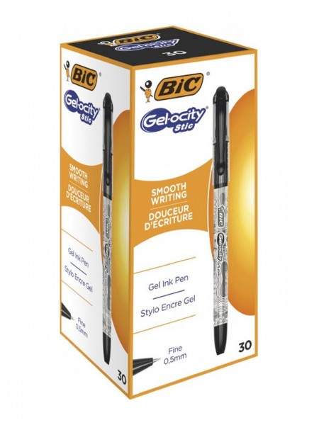 Набір гелевих ручок BIC gelocity stic 30 шт Чорний (3086123546301)