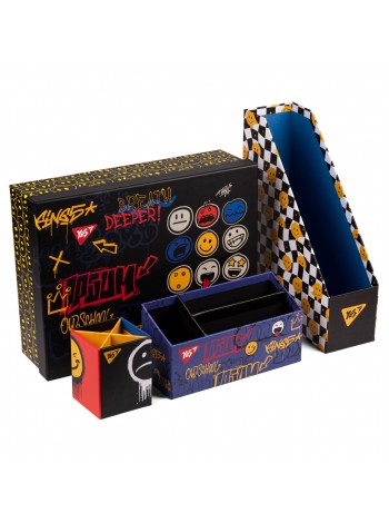 Настільний органайзер у наборі YES Melt Smile картонний 4 предмети (450131)