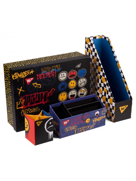 Настільний органайзер у наборі YES Melt Smile картонний 4 предмети (450131)