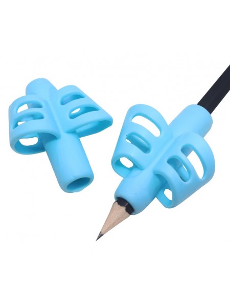 Тримач насадка на ручку для корекції листа SUNROZ навчальний тренажер для формування почерку M1 Блакитний