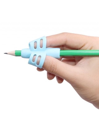 Тримач насадка на ручку для корекції письма SUNROZ навчальний тренажер для формування почерку M3 Блакитний