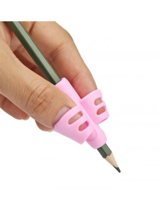 Тримач насадка на ручку для корекції письма SUNROZ навчальний тренажер для формування почерку M3 Рожевий