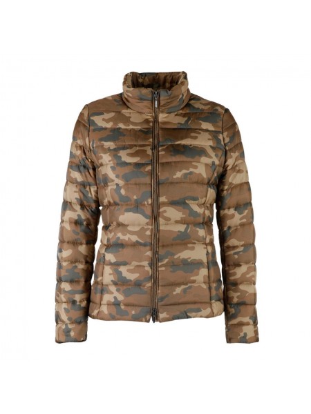 Куртка жіноча Geox CHOCOLATE/MULTIC 42 Коричнево-зелений камуфляж (W3420H.AF145CHMU)