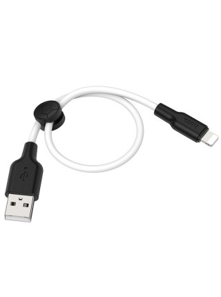 Дата кабель Hoco X21 Plus Silicone Lightning Cable (0.25m) (black white) 880250