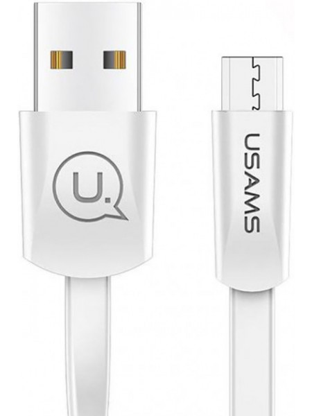 Дата кабель USAMS US-SJ201 USB to MicroUSB 2 A (1.2m) (Білий) 682902
