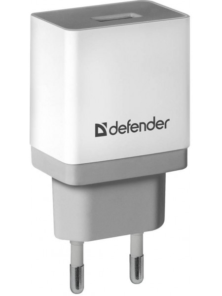 Мережевий зарядний пристрій Defender UPA-21 White, 1xUSB, 5V/2.1A (83571) (6505064)