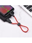 Дата кабель Hoco X21 Plus Silicone MicroUSB Cable (0.25m) (Black / Red) 938044