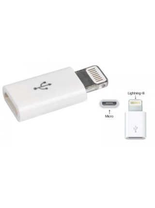 Набір Кабель USB-microUSB тканинний Black і Адаптер Lightning 8 (n-1015)