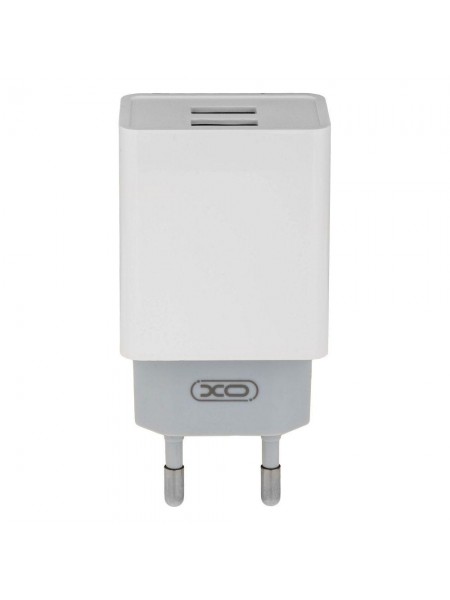 Зарядний пристрій XO L65EU 2.4A адаптер 2 USB + кабель Type C Білий